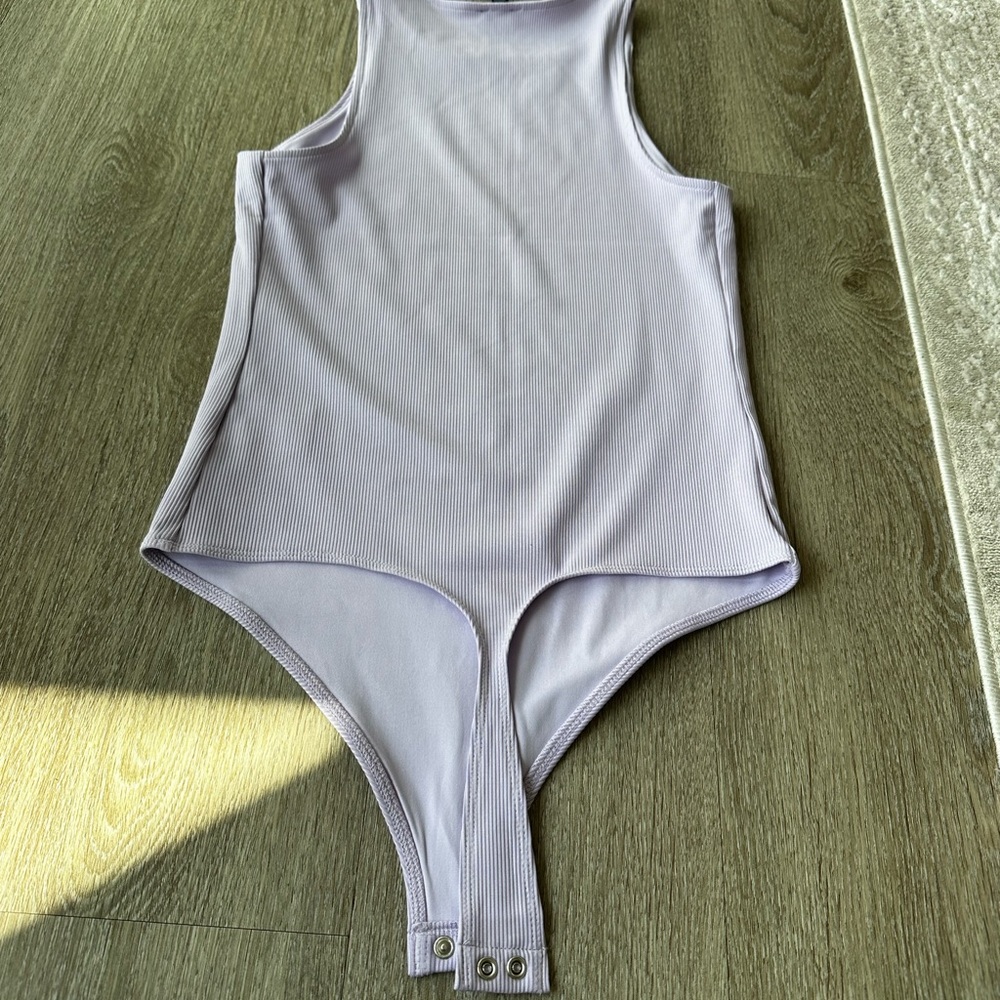 Express Lavender Ribbed Bodysuit - Picture 7 of 7